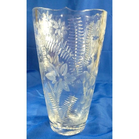 Stunning Thomas Dresden 12" 12lb Fantasy Flowers Brilliant Cut Gl… - Picture 3 of 11